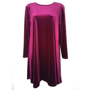 Old Navy‎ Velour Long Sleeve A Line Stretch Dress Size Small Holiday Party